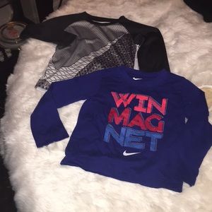 Lot of 2 long sleeve Nike shirts 2T